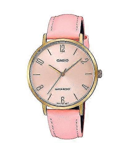 CASIO COLLECTION MINIMAL GOLD, LEATHER - PINK