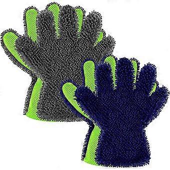 2 paquetes de guantes de lavado de coches 5 guantes de lavado de microfibra de microfibra para automóviles guantes de polvo de coche