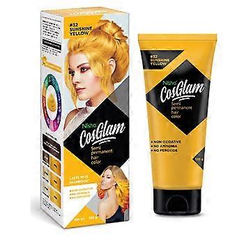 Nisha Cosglam Semi Permanent Hair Color Dye  120g Natural Long Lasting Grey Coverage