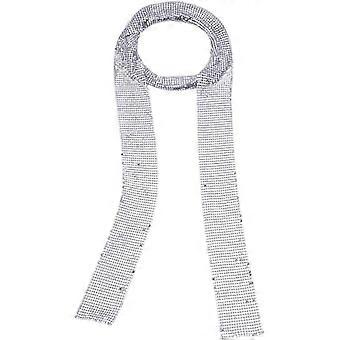 Glitter Sparkle Scarve Metal Sequins Neck Tie Scarf Party Evening Long Thin Skinny Tie Shawls Neckerchief Gold Silver Necklace Fashion Party Accessori