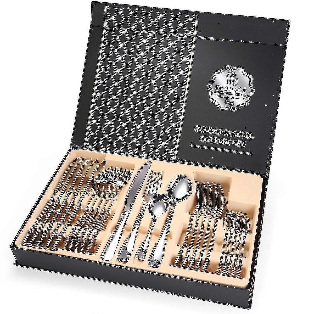 Packung mit 24 Edelstahl-Besteck-Set