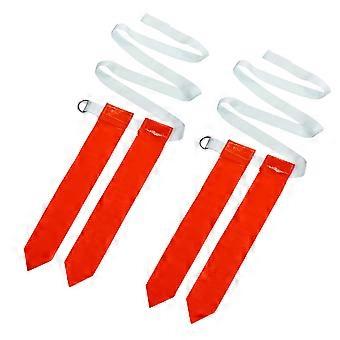 American Football Waist Flags for Rugby Game Training 4Pcs Adults Red