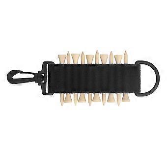 10 Tees Golf Tee Holder with Hook Multifunction Practical Portable Golf Tee Carrier Storage Bag for Belt Black