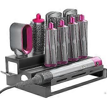 Hair Dryer Storage Holder Compatible with Dyson Airwrap Styler Set, Wall Mounted Hair Dryer Holder for Dyson Airwrap Styler Storage Holder-Dark Grey