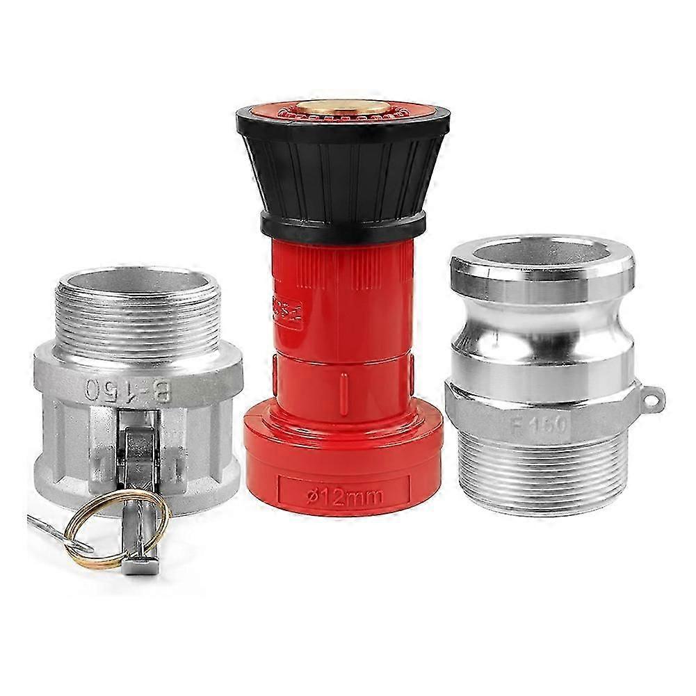 Bico de mangueira de incêndio, 1-1 / 2 polegadas NPSH HeavyDuty Industrial Fire Hose Constant Flow Fog Nozzle com encaixe Camlock de 1,5 polegadas