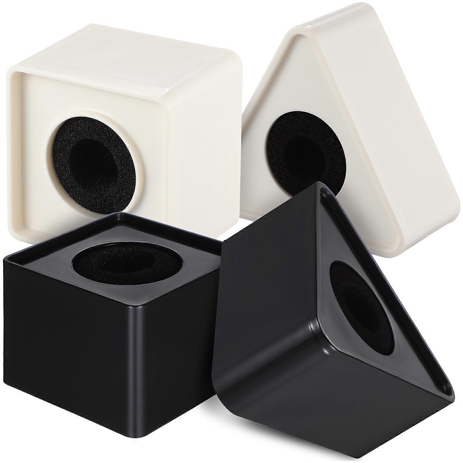 1 Set ABS Cube Miccrophone Logo Stations Triangular Mic Interview Logo Flag Stations