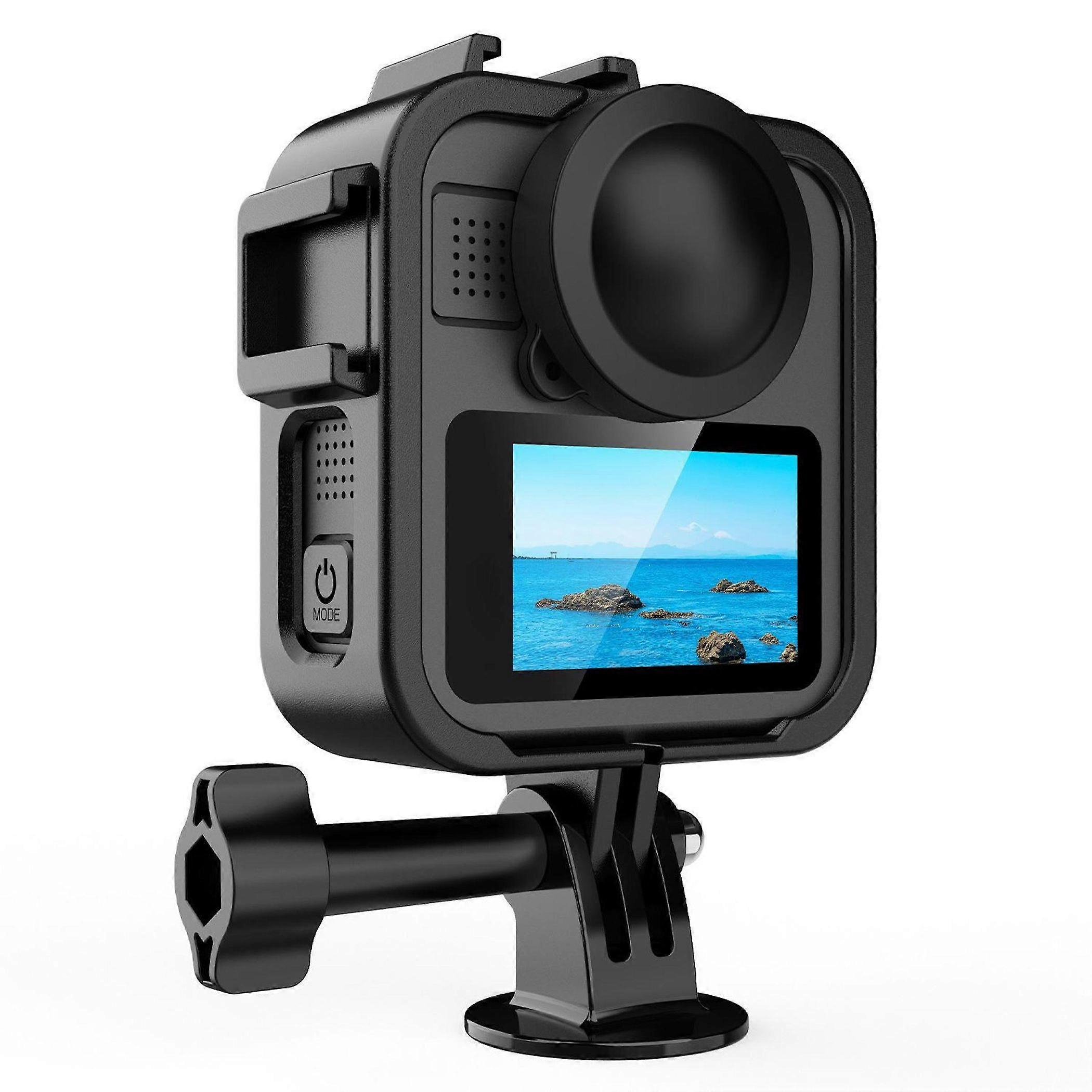 Plastic frame cage for GoPro MAX2 with battery side cover camera accessory