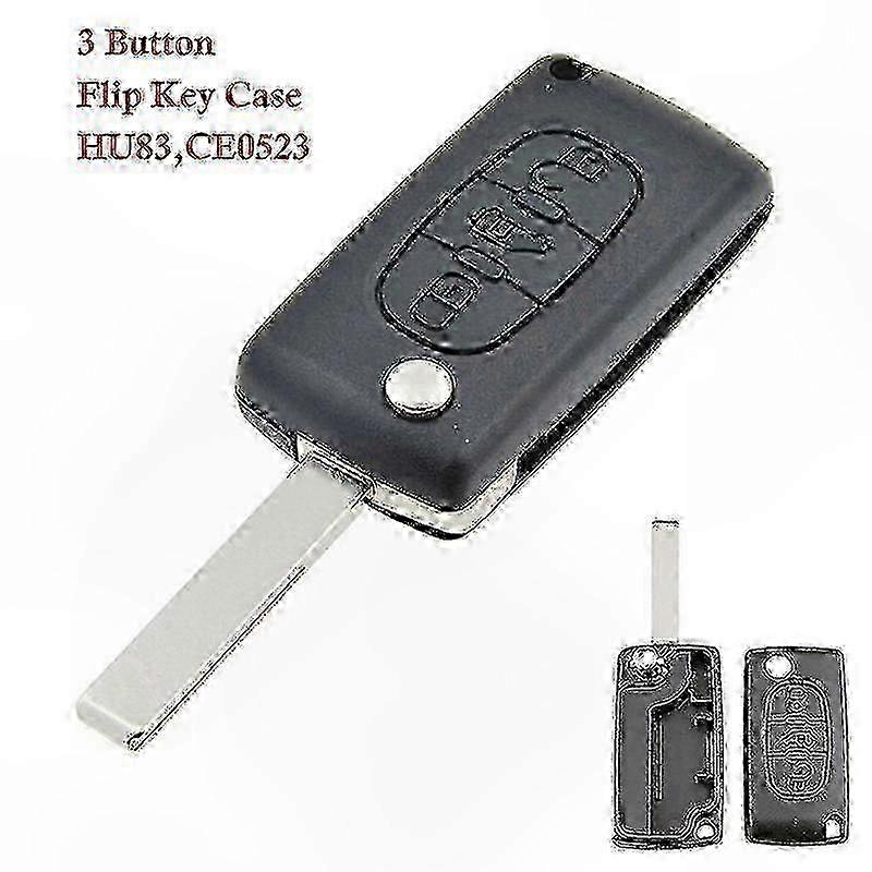 3 Button Car Remote Key Fob Case Compatible with Citroen Dispatch 2006-2016