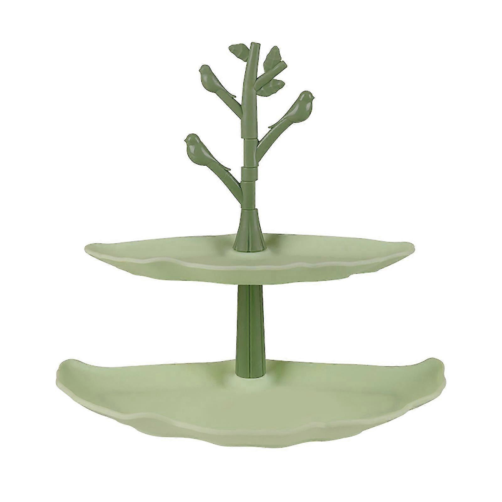Double Tier Serving Tray Removable Double-layer Multifunctional 2 Tiers Dessert Display Stand