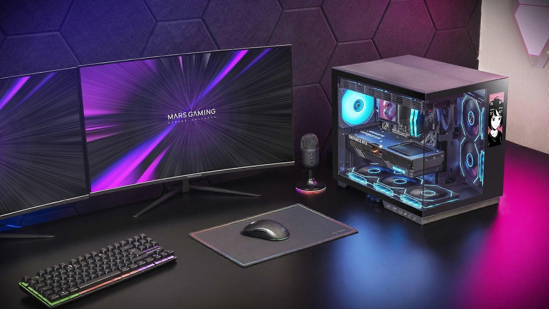 Mars Gaming Mcmirage Computergehäuse Midi-Tower Schwarz