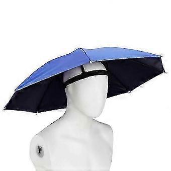Outdoor Foldable Sun Umbrella Hat Fishing Camping Headwear Hats Head,H