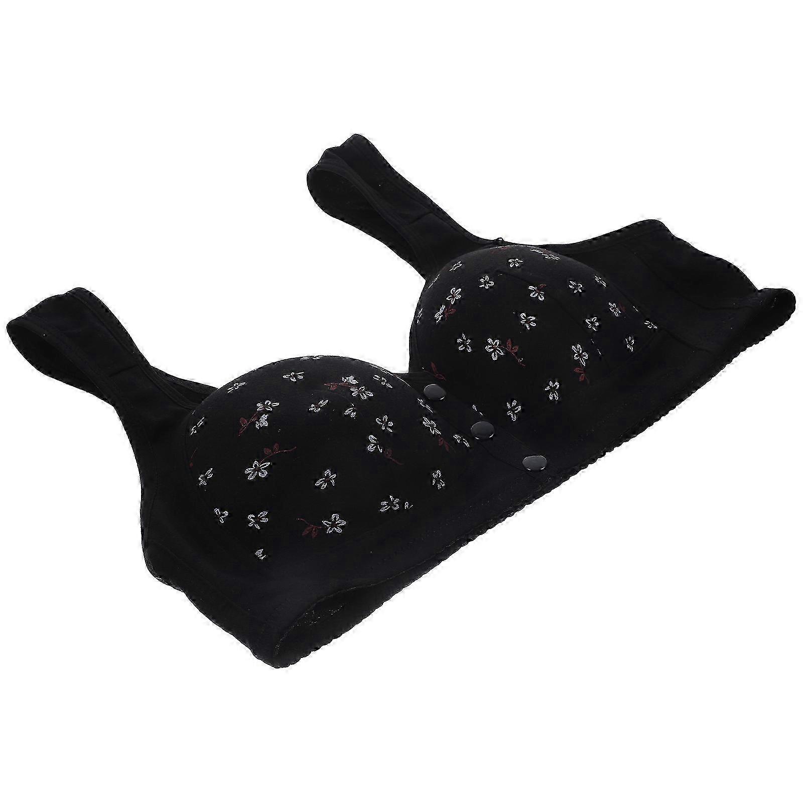 Front Button Bra Comcompatible withtable Bra compatible with Seniors No Underwire 4Pcs Pack