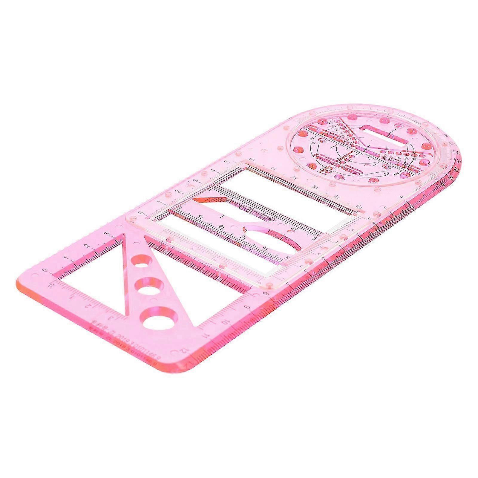 Drawing Template Ruler Multifunctional Mathematics Tool for School Supply