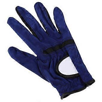 Blue Fiber Cloth Golfing Hand Cover for Men Non-Slip Golfing Glove Right Hand
