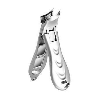 Coupe-ongles portable avec récupérateur d'eau, lame large et tranchante en acier inoxydable, pliable et compact, pour ongles des mains et des pieds, lime à ongles intégrée.