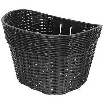 Zwarte plastic fietsmand voor buiten