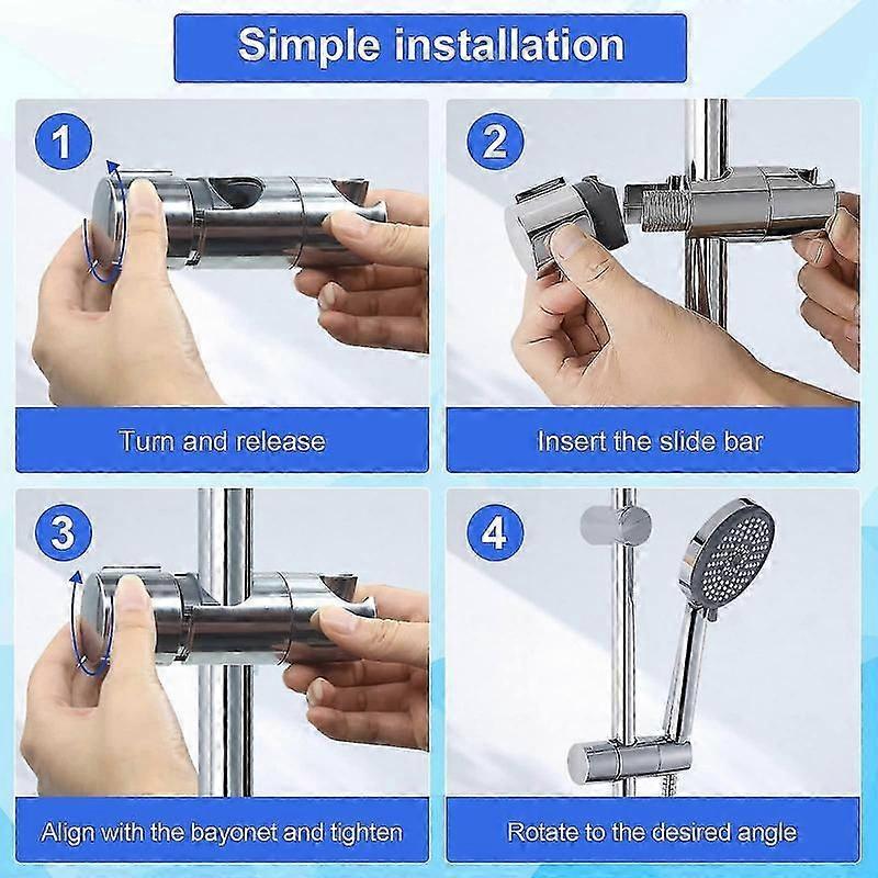 Shower rail mount for 18-25mm easy installation