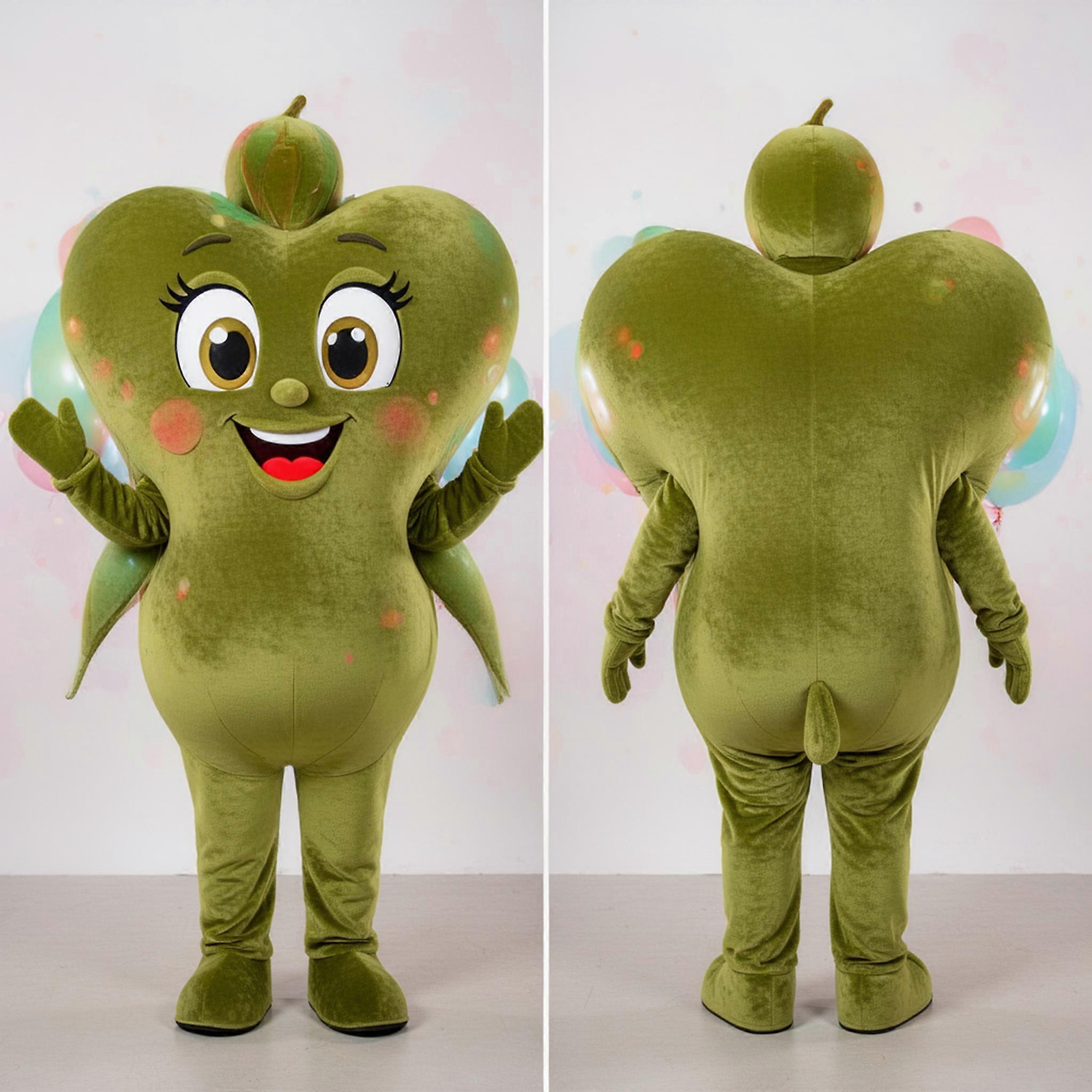 MASTICOT Olive Velvety Heart Shaped Balloons Mascot