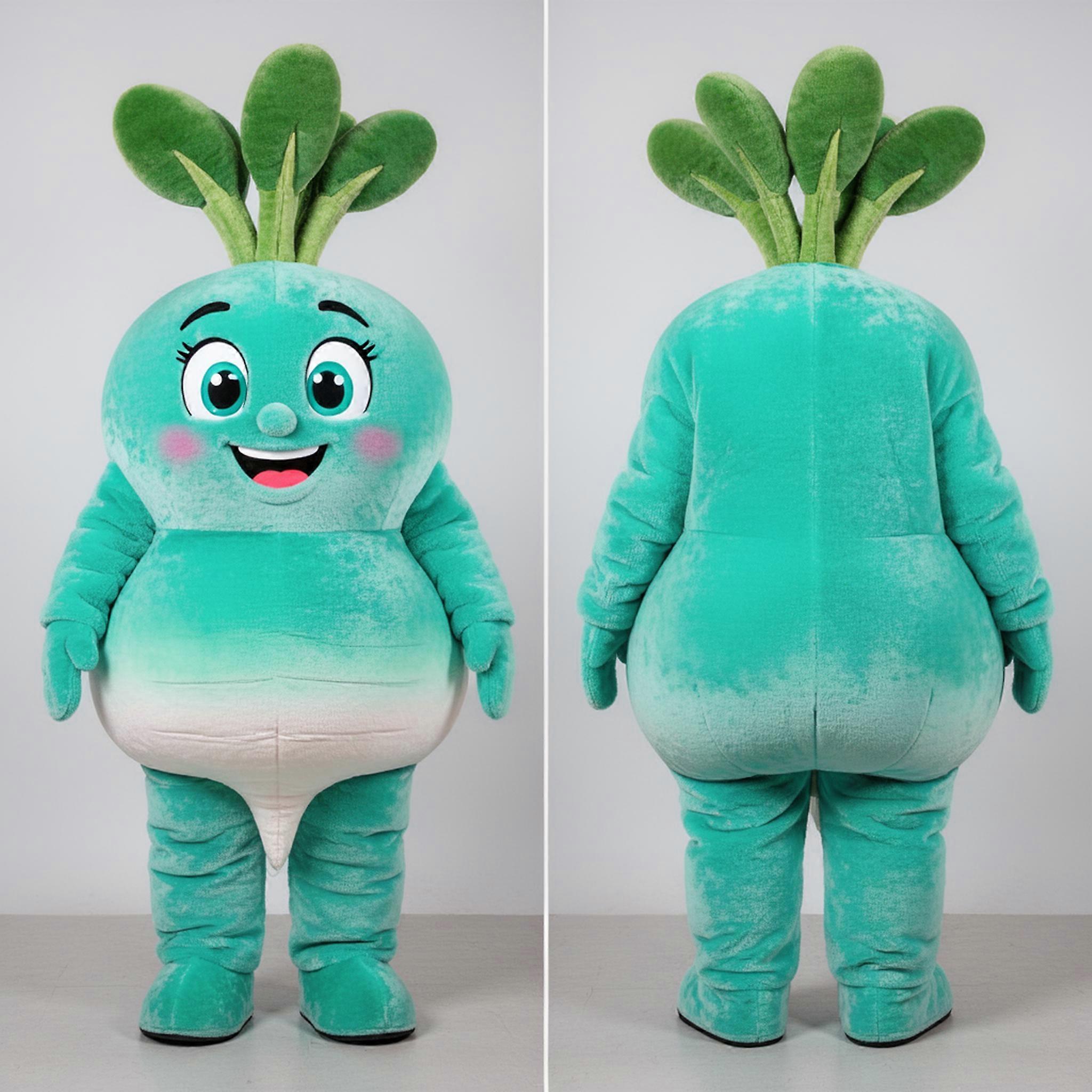 MASTICOT Turquoise Velvety Radish Mascot