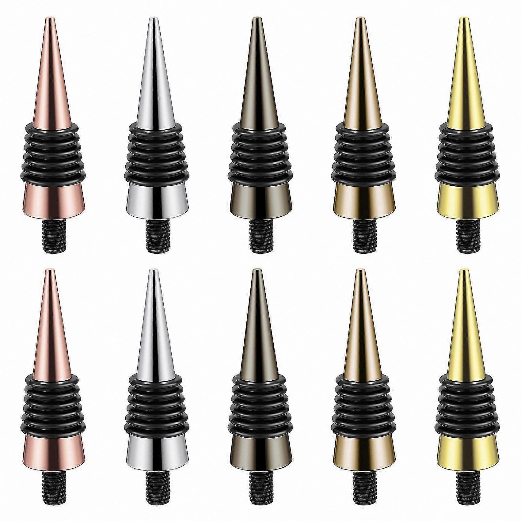 10-Pack Threaded Post Bottle Stoppers for Woodworking Crafts