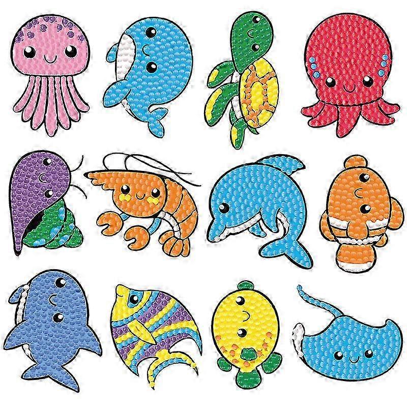 12pcs Cartoon Marine Diamond Kit