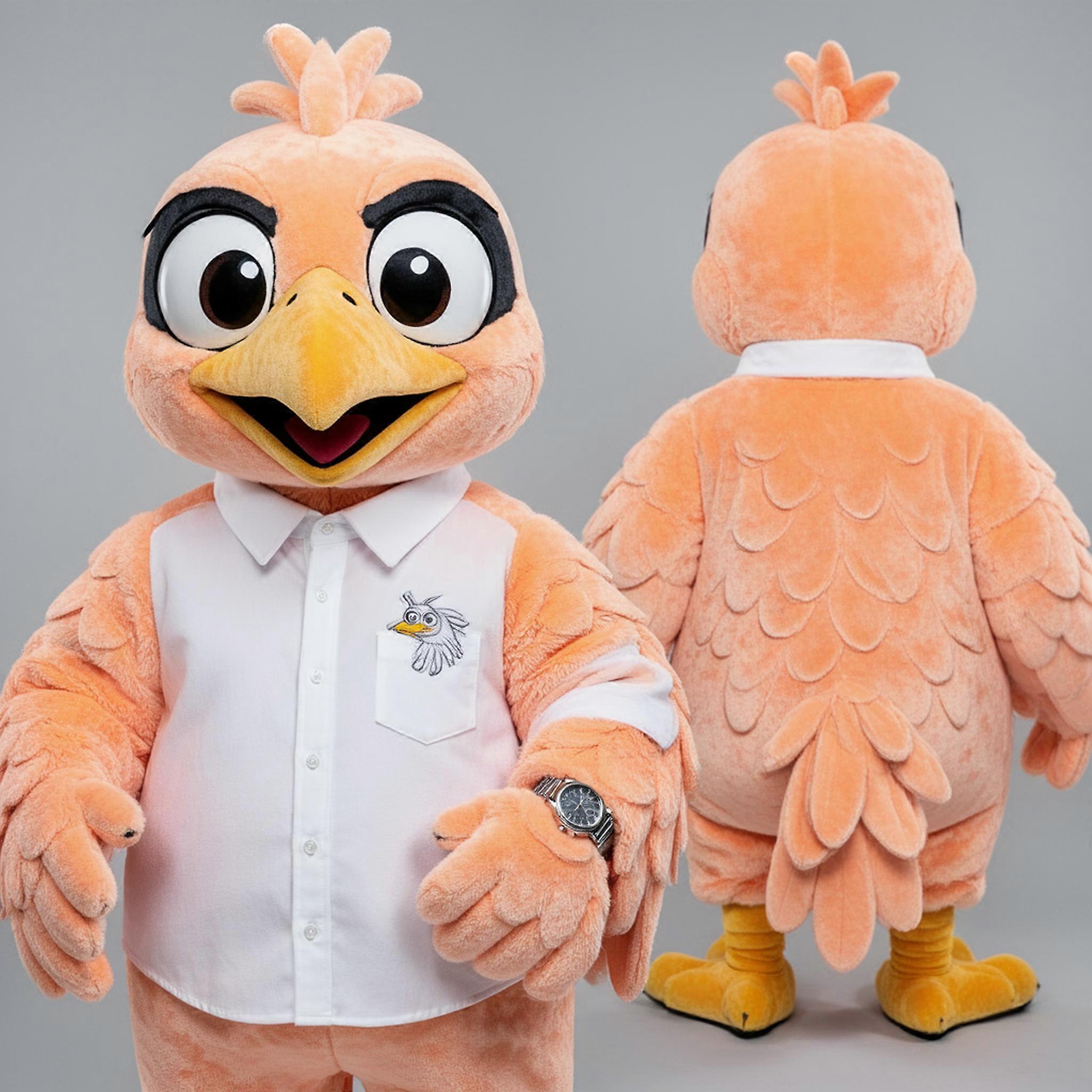 MASTICOT Peach Velvety Crow Mascot
