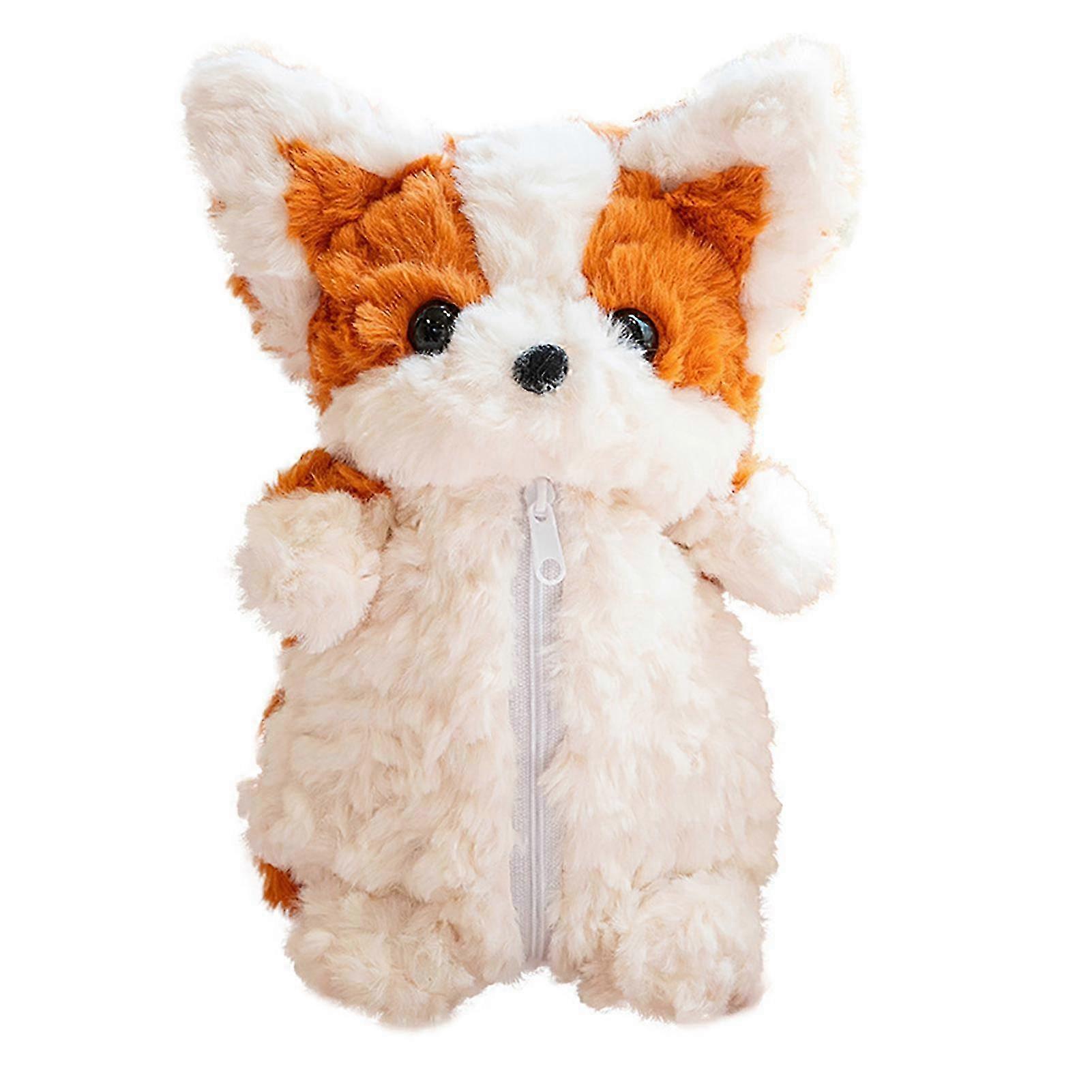 Soft Plush Corgi Pencil Case Roomy