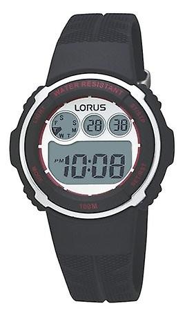 Lorus watches Quartz Digital Child Watch with R2393CX9 Rubber Bracelet