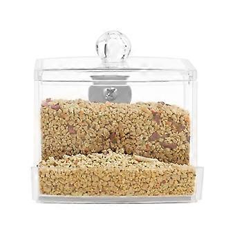 Automatic Chicken Feeder Acrylic Poultry Feeder for Baby Chicken Parakeet Canary Cockatiel Easy Refill