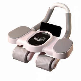 Four-Wheel Ab Wheel, Auto Return, Thick Elbow Support, Home Fitness