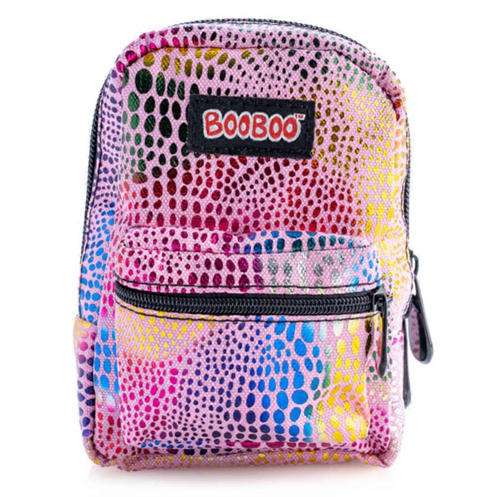 PINK Multi Functional Stylish Cute Rainbow Foil Pattern Design Mini Backpack
