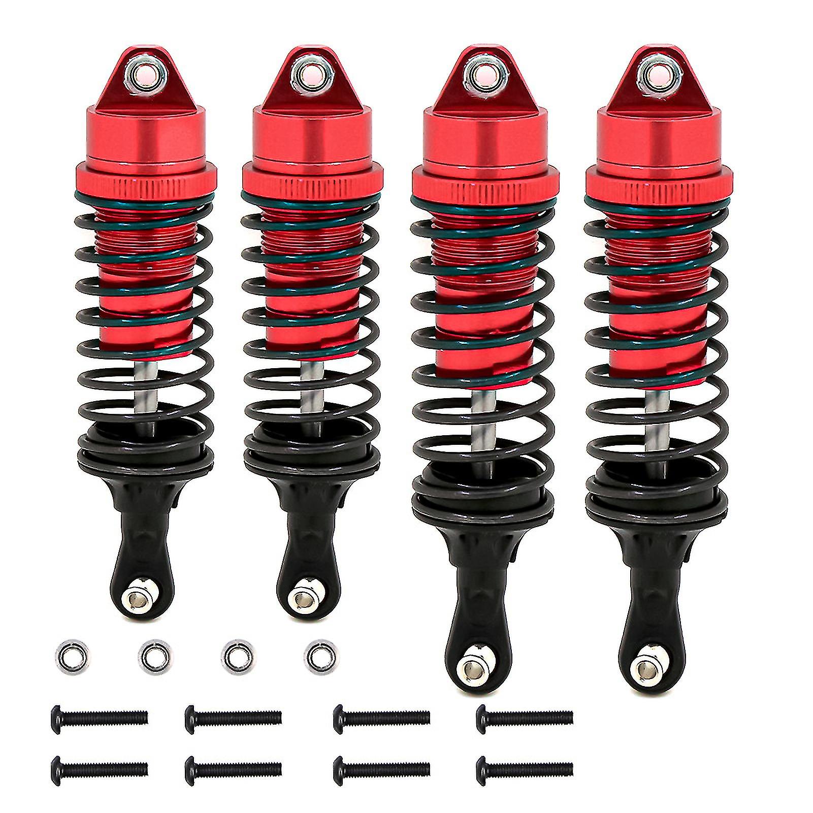 1set Shock Damper Adjustable Shock Absorbing Aluminum Alloy Front Rear Shock Absorber Assembled For Traxxas Slash