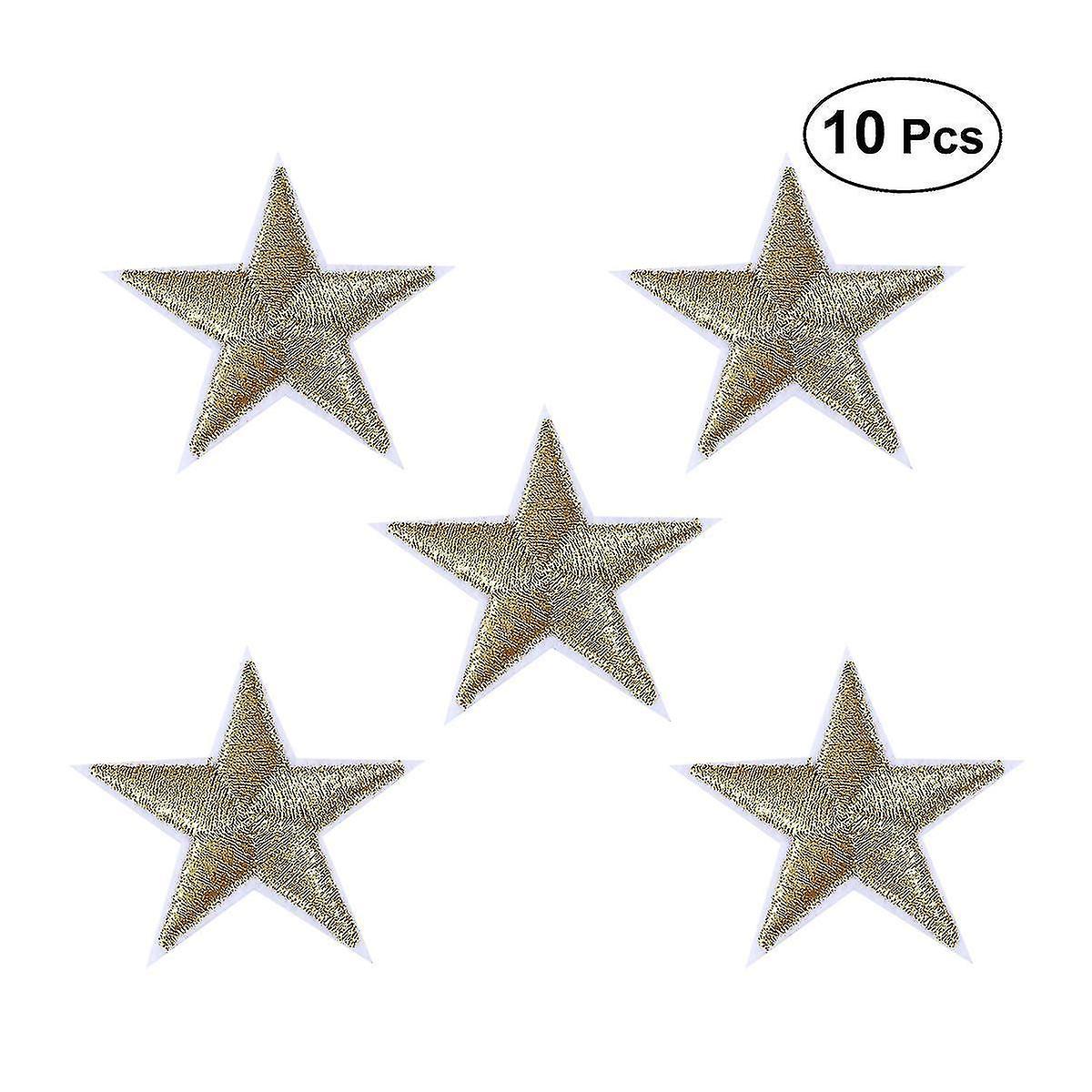 10pcs Small Five-pointed Star Embroidery Cloth Patch Decorative Patch Clothes Badge For T-shirt Jean