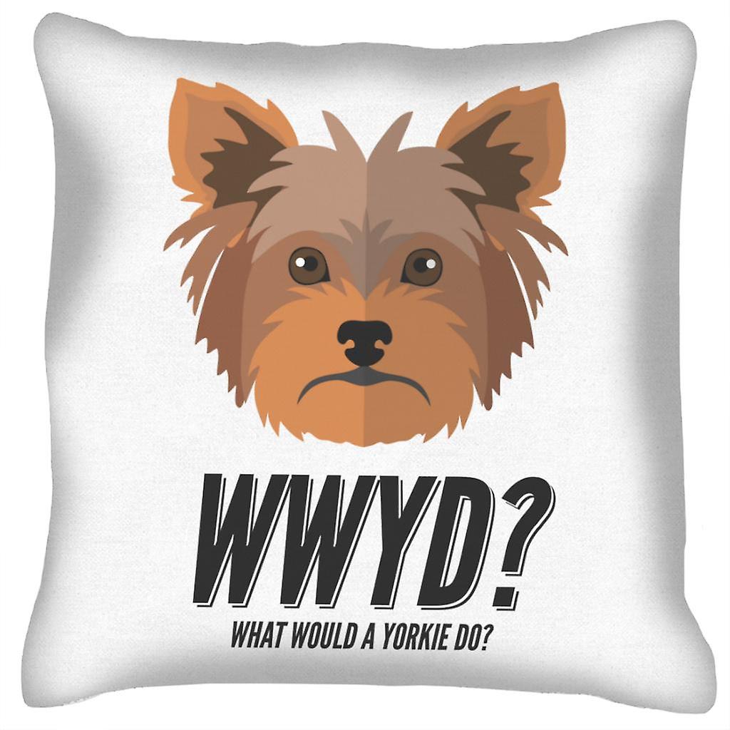 What Would A Yorkie Do Cushion