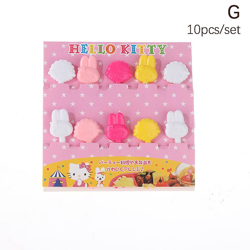 Cartoon Cat Flower Christmas Tree Fruit Fork Mini Children Cake Dessert Pick