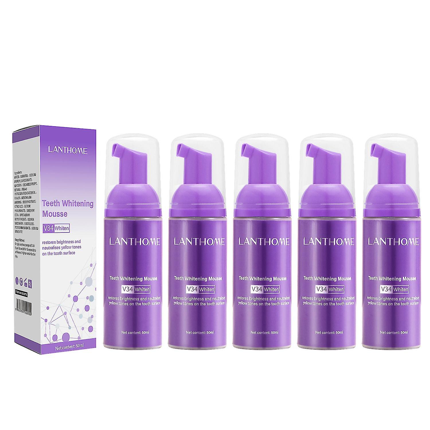 5pcs Teethaid Mouthwash, Mint Teeth Foam Remove