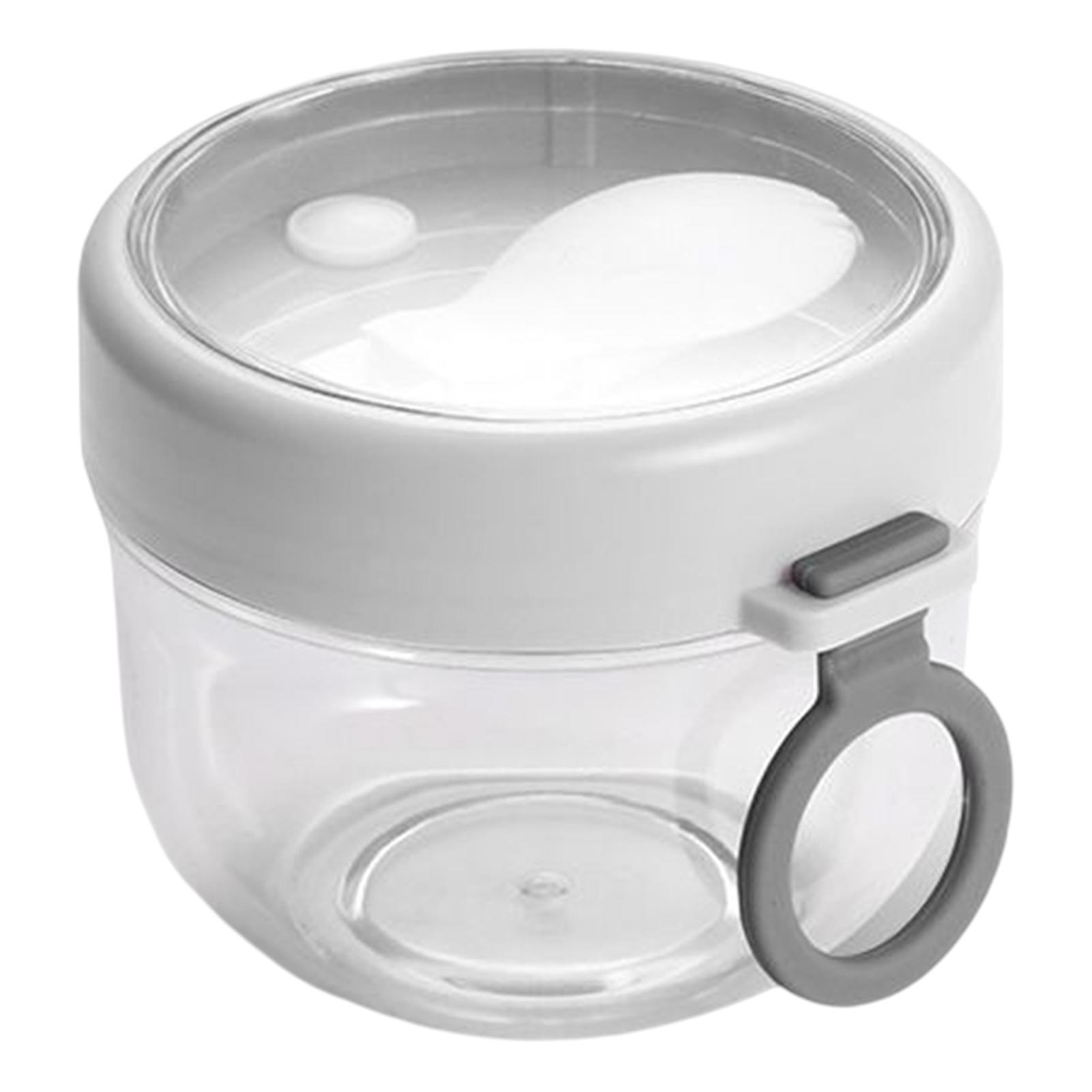 Household Plastic Oatmeal Cup Reusable Milk Oatmeal Jar for Food Storage