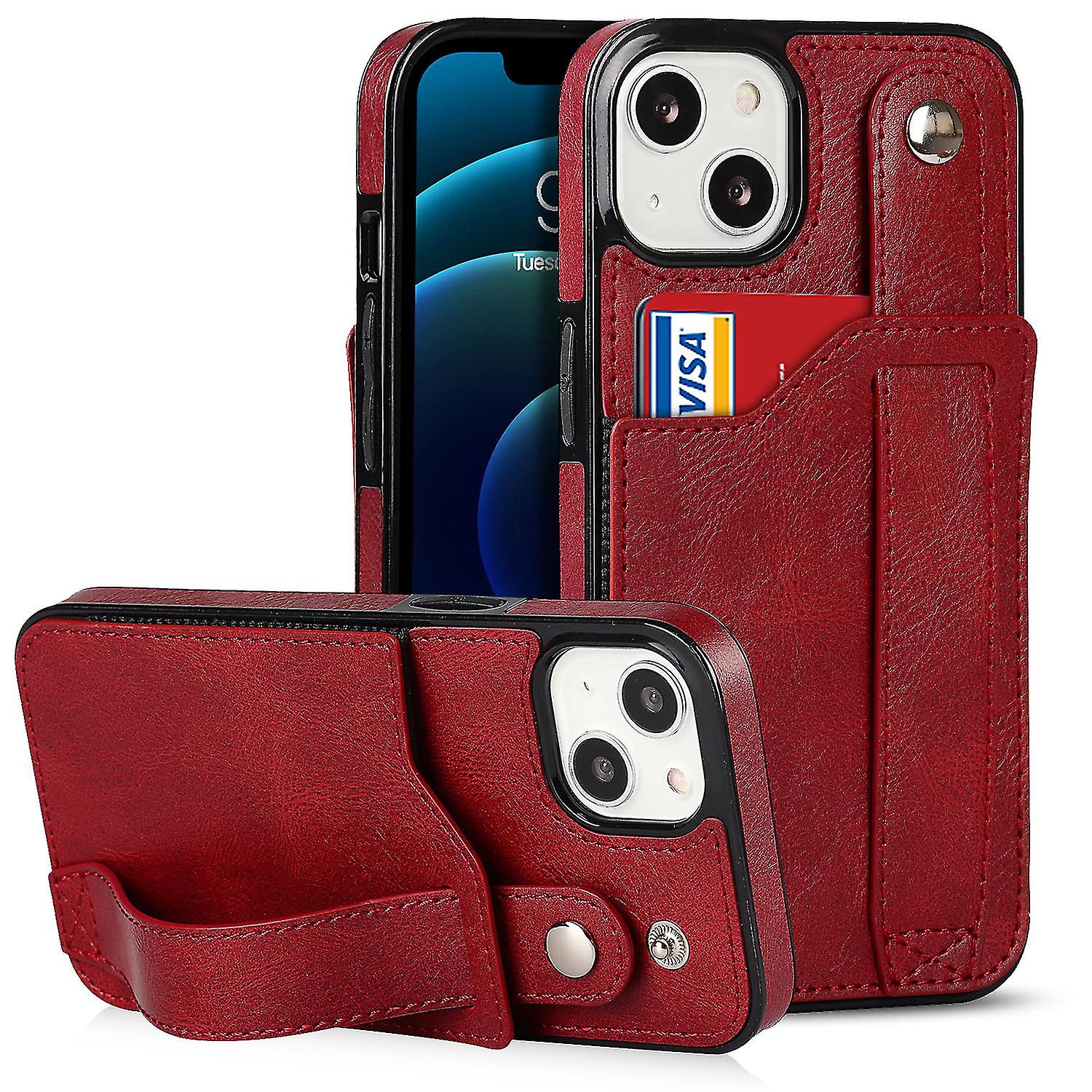 Phone Case Iphone 13 With Loop Card Holder Pu Leather
