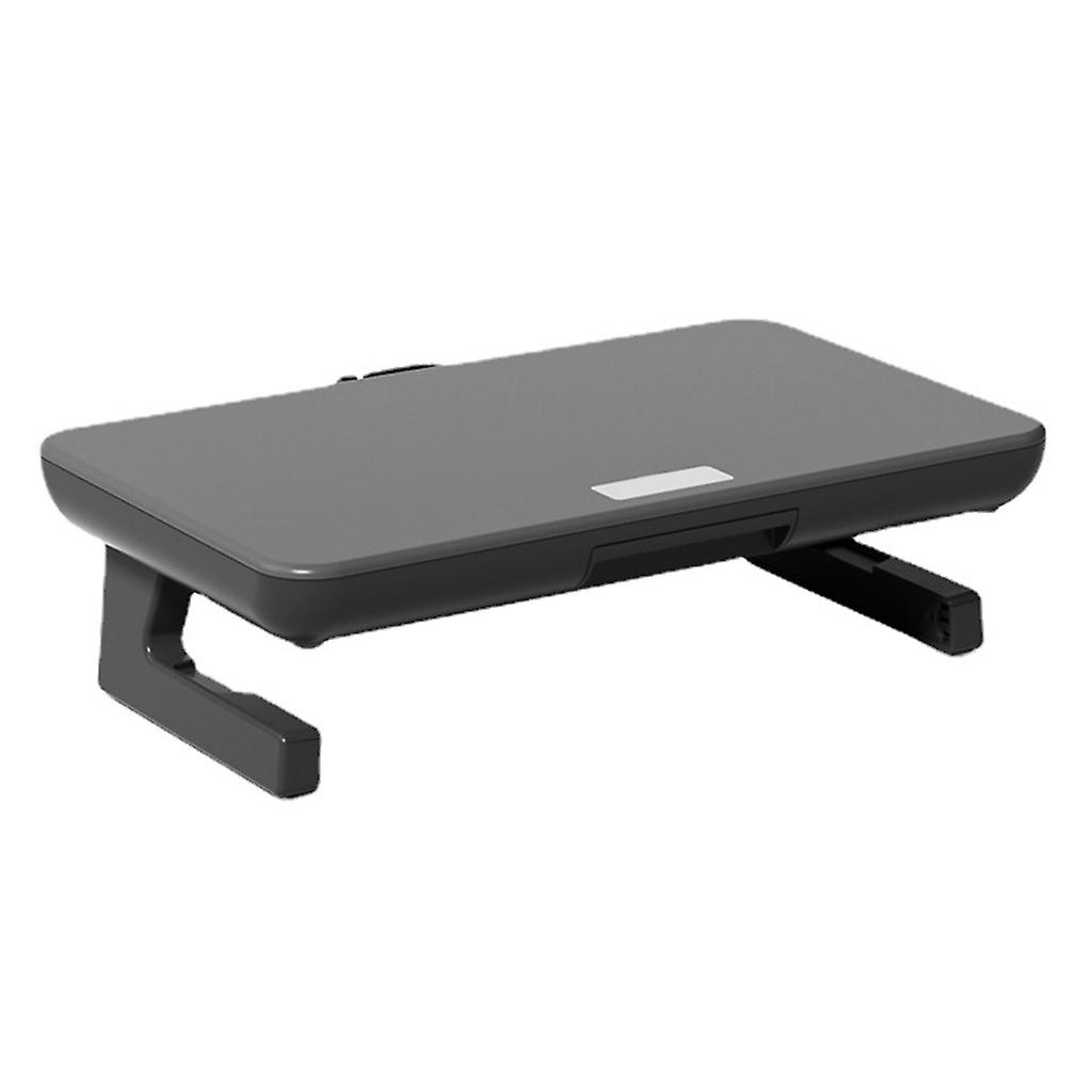 Foldable Computer Monitor Stand Adjustable Desk Organizer with Storage Drawer