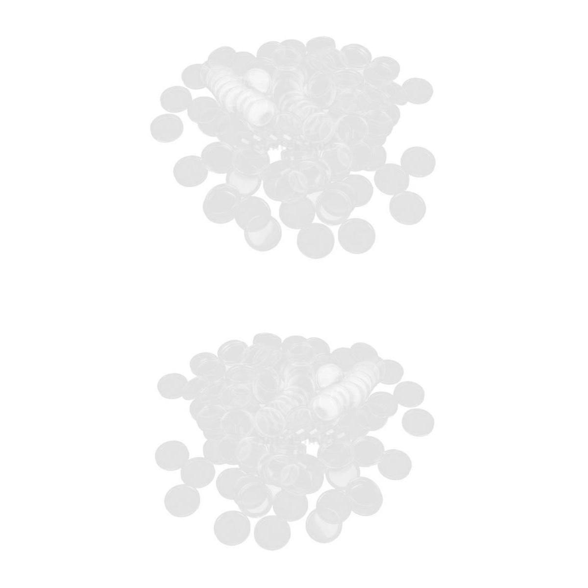 200pcs Clear Coin Capsules Containers Boxes Holders 26mm 32mm