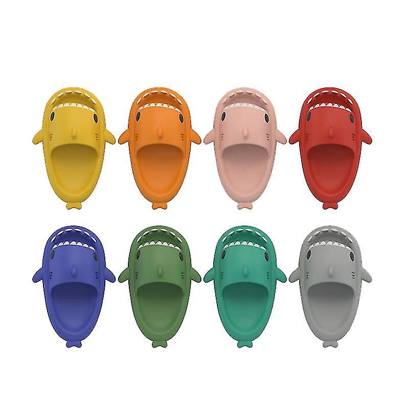 Köpekbalığı Terlik Kaymaz Duş Banyo Terlik Yumuşak Yaz Kaydıraklı Sandalet Çocuklar, Kızlar ve Erkekler için