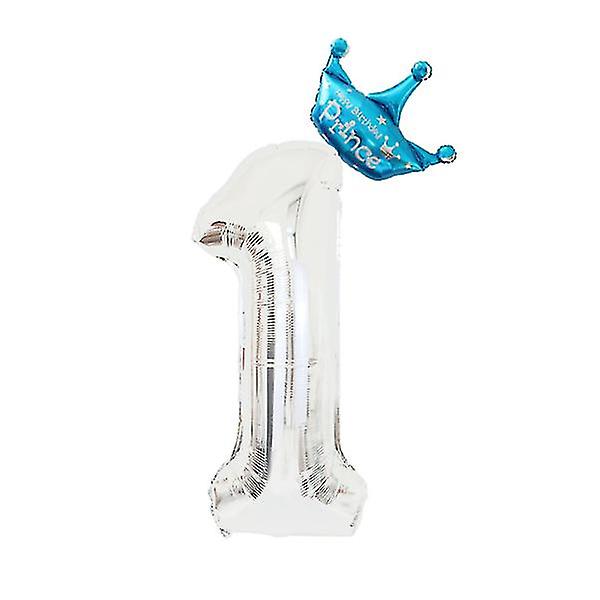 2pcs Balloons Letter Balloon Silver Number Balloons