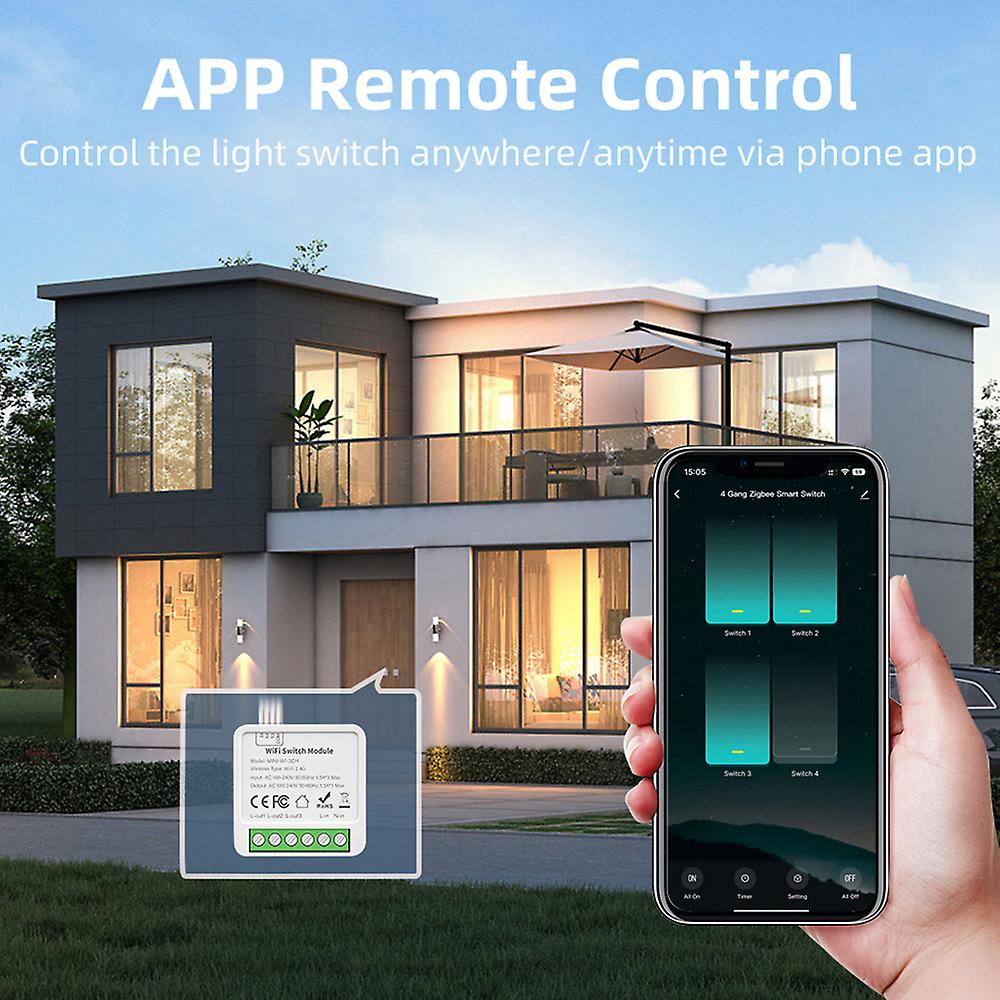 Module de commutation intelligent WiFi Tuya avec contrôle bidirectionnel Smart Life Smart