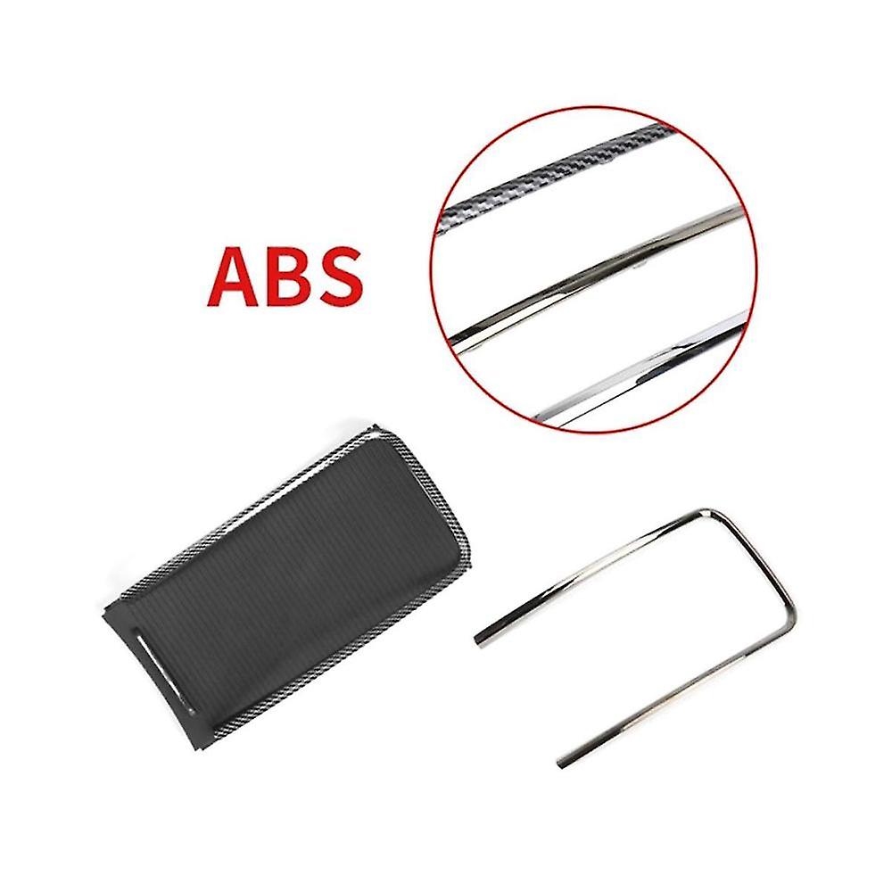 Silver Car Water Cup Holder Trim Ring Console Box Storage Box Electroplating Strip For 2009-2013