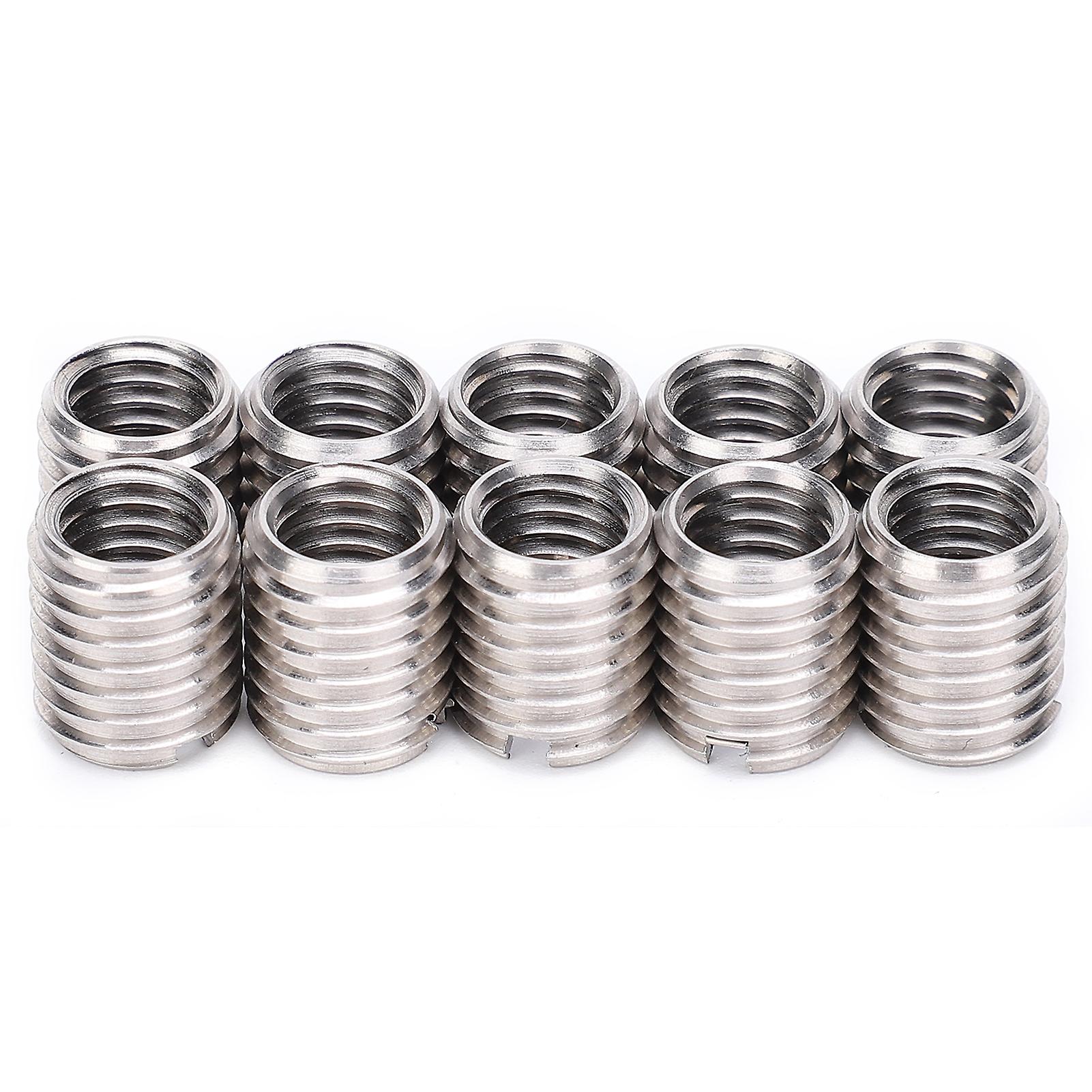 10Pcs Insert Nut Thread Repair Sleeve Threaded Bushing Screw Reducing Conversion Tool