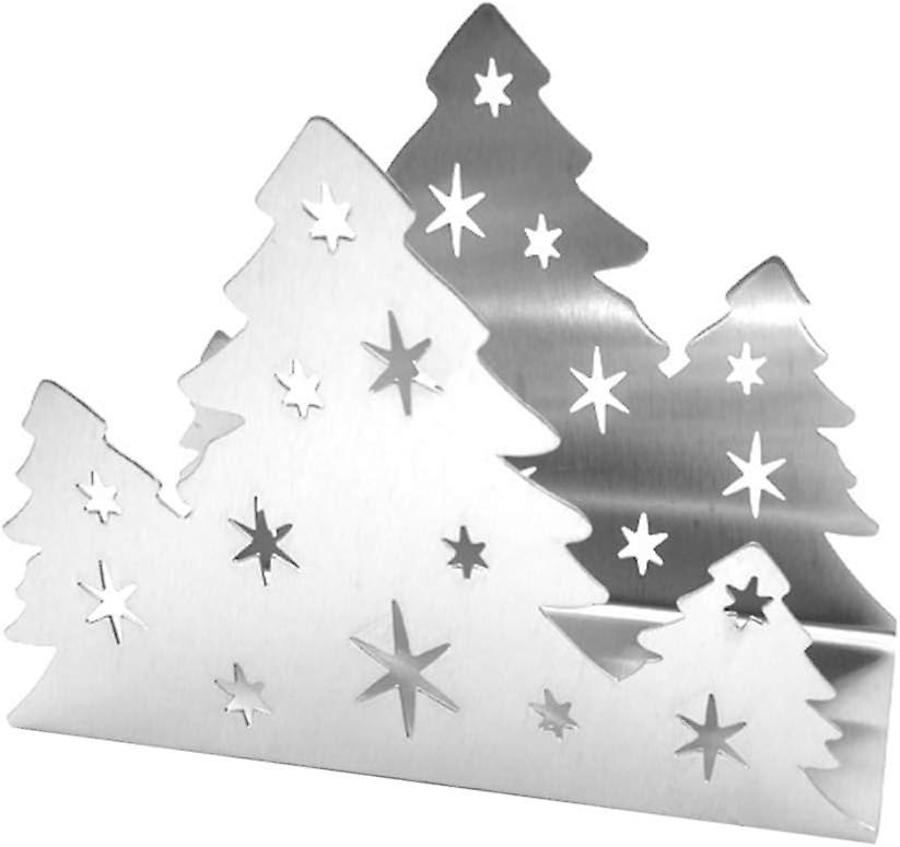 Stainless Steel Napkin Holder for Christmas Table Decoration, Rustic Party Use, Large Size, Durable Design