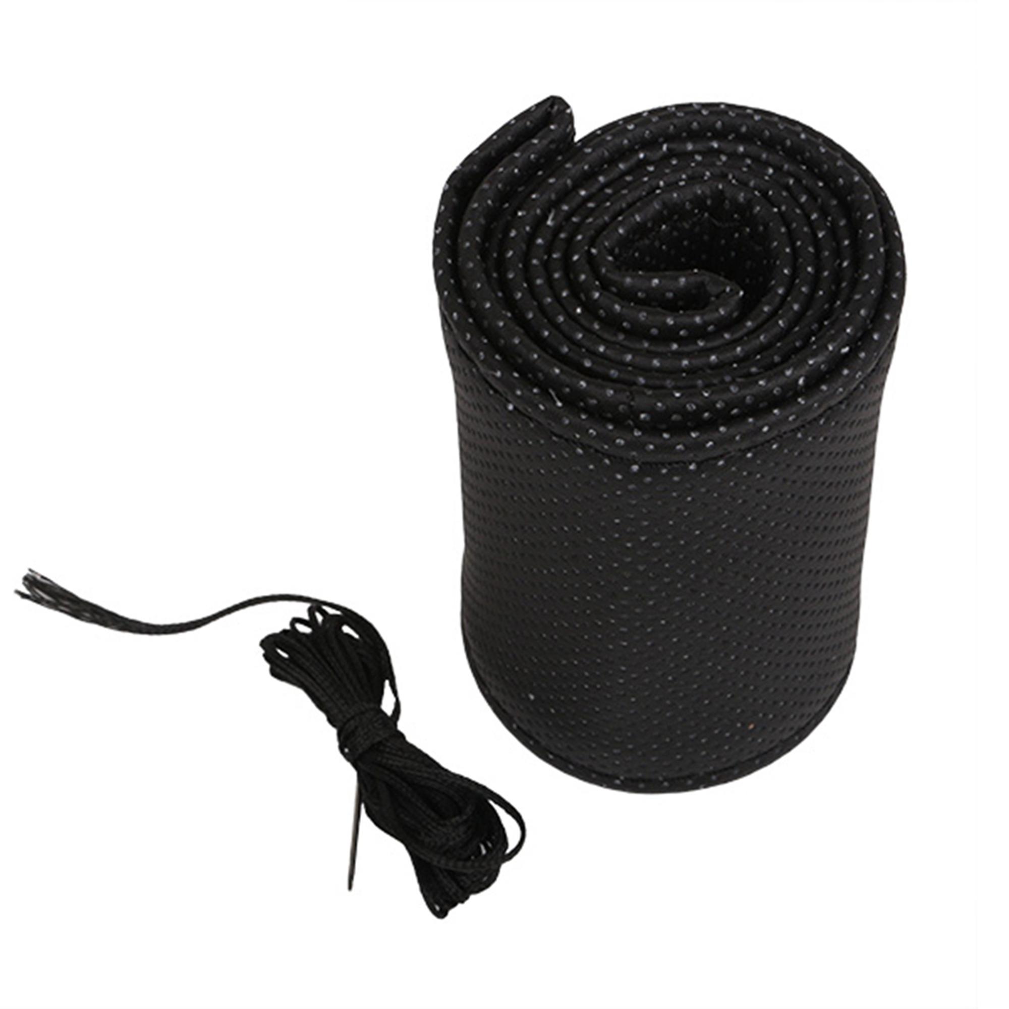 Neue DIY Auto Lenkrad Abdeckung Leder mit Nadeln und Faden modisch
