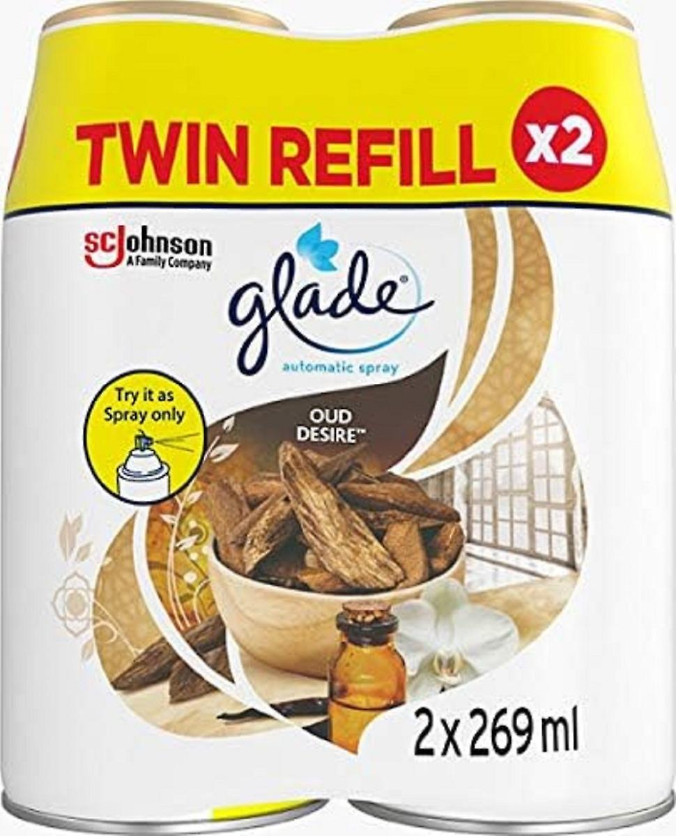 2 x Glade Automatic Spray Refill 269ml - Oud Desire