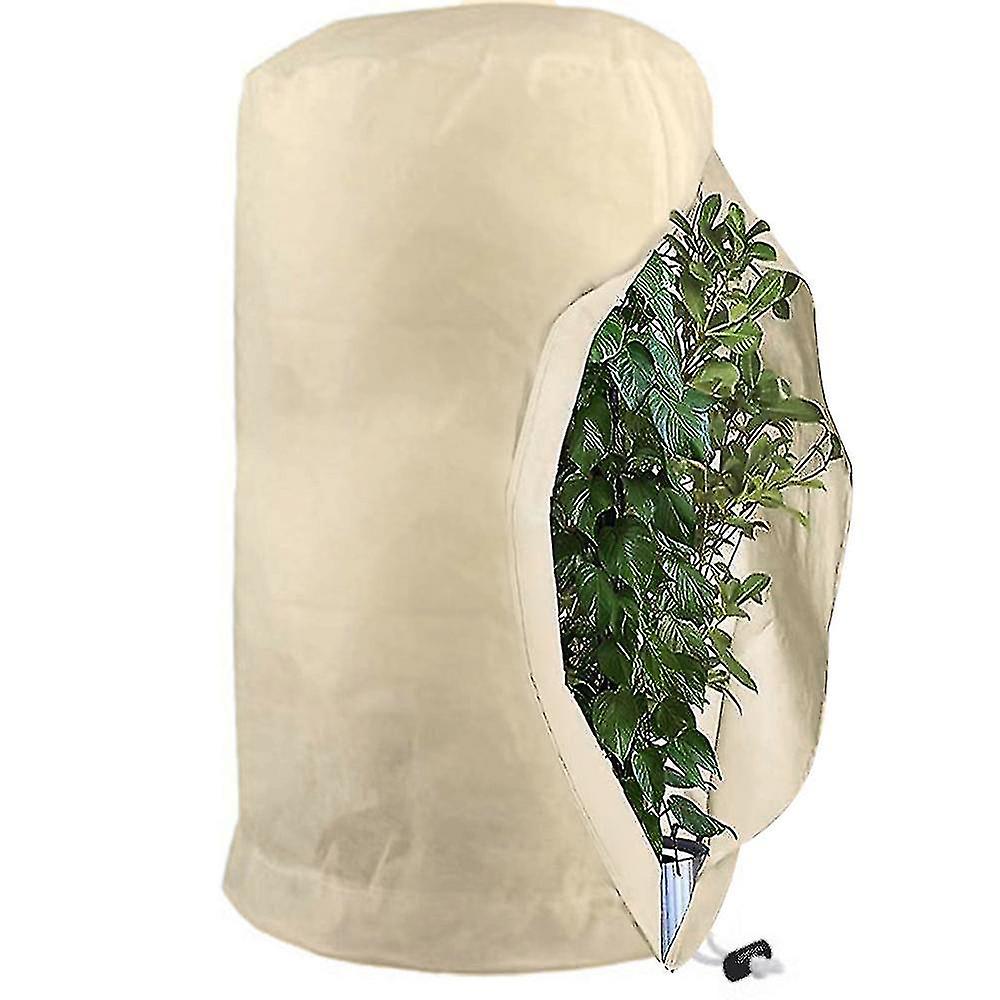 Sacos de proteção contra geada compatíveis com plantas, capa de proteção de plantas reutilizável com cordão, velo de jardim