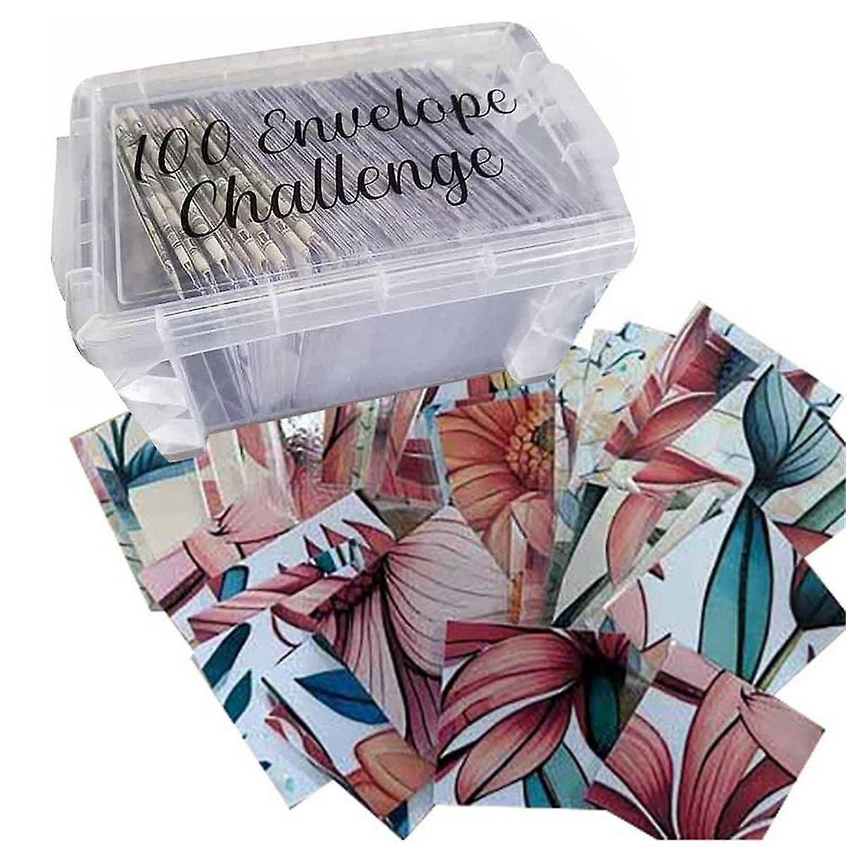 100 Envelopes Challenge Budget Planning Handbook Mastering the Progress with Storage Box for Repay